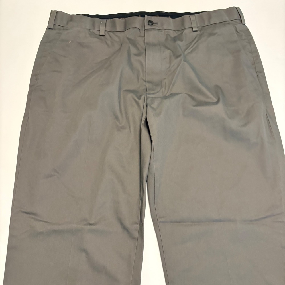 Brooks Brothers Chino Pants Mens 42x30 Grey Clark Fit Advantage Stretch Trousers